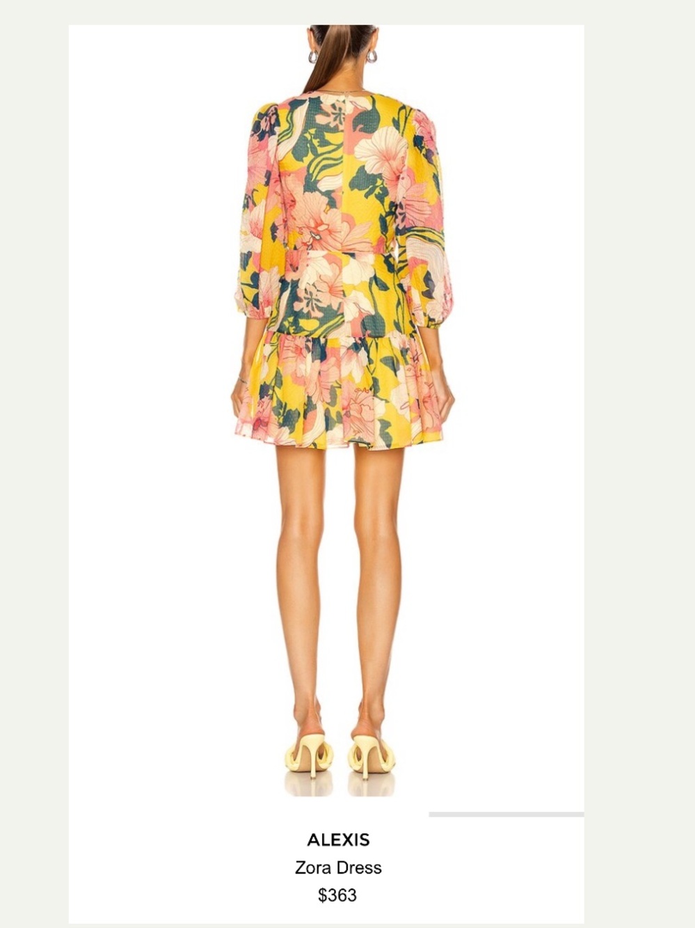 Alexis Zora Floral Mini Dress Size Medium - Picture 3 of 16